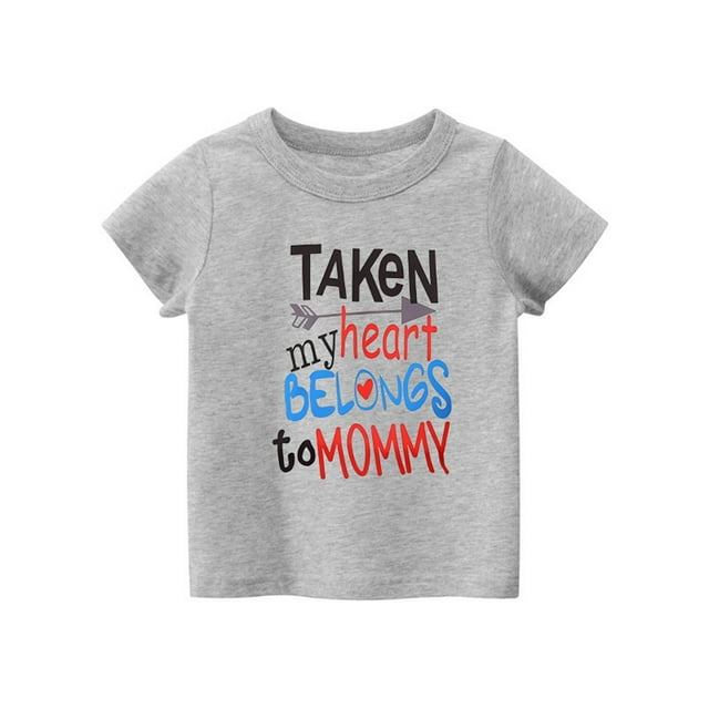 Hiiyo Little Boys T-Shirt Letter Print Color Block Short Sleeve T Shirt Summer Casual Tee