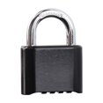 thumbnail image 1 of Coded Lock Replacement Waterproof Anti-rust Password Portable Household Door Cabinet Gate Warehouse Padlock Locking Tool Short Black, 1 of 9