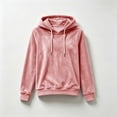 thumbnail image 6 of Miqool Womens Velour Pullover Hoodies Fall Winter Casual Loose Fit Drawstring Long Sleeve Sweatshirt Tops, 6 of 6