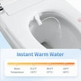thumbnail image 3 of LivelyAant Tankless Smart Toilet with Built-In Bidet, One-Piece Design, Heated Seat, Auto Flush, Warm Water & Dryer, Remote Control, 3 of 10