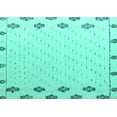 thumbnail image 1 of Ahgly Company Machine Washable Indoor Rectangle Solid Turquoise Blue Modern Area Rugs, 6' x 9', 1 of 4