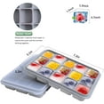 thumbnail image 2 of Set de 2 Bandejas de Hielo de Silicona Flexible con Tapa para Liberación Fácil y Almacenamiento Apilable sin BPA para Whisky y Comida de Bebé en Color Gris Nieve, 2 of 5