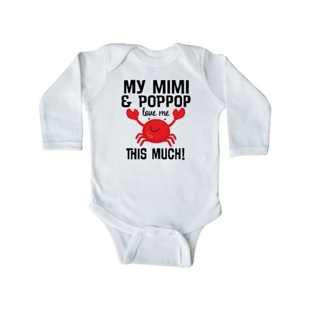 

Inktastic Mimi and PopPop Love Me Gift Baby Boy or Baby Girl Long Sleeve Bodysuit