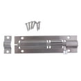 thumbnail image 2 of Cerradura del pestillo de la puerta perno de la cerradura de seguridad del pestillo de la puerta del gabinete del acero inoxidable con los tornillos 4 pulgadas 4 pulgadas Fanmusic Cerradura del pestillo de la puerta, 2 of 6
