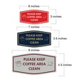 thumbnail image 2 of Fancy Please Keep Coffee Area Clean Sign (Blue) - Large, 2 of 5