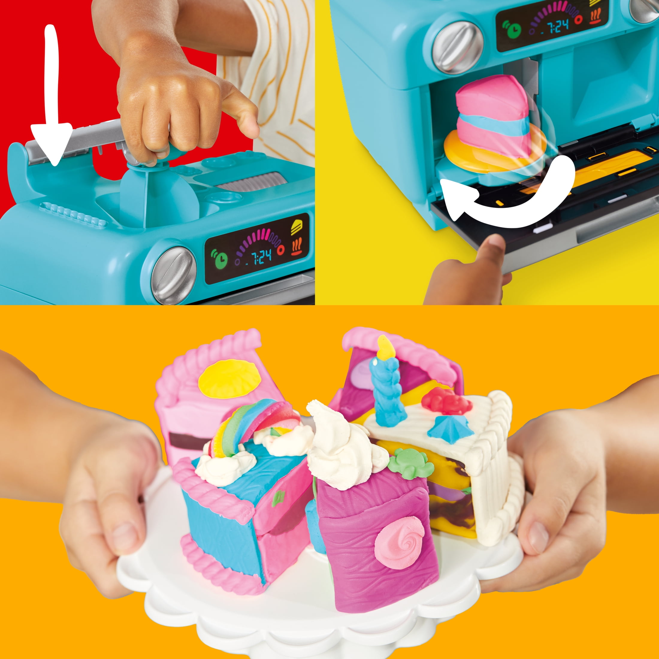 Play-Doh Super Slice Cake Play Kitchen Set, Arts & Crafts Toys for Kids, Ages 3 and up