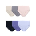 thumbnail image 2 of Fruit of the Loom Women's Plus Size Fit for Me 5 Pack Microfiber Brief Panties, Assorted,Size 9, 2 of 4