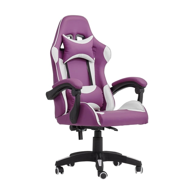 CorLiving Ravagers Vinyl PVC Fabric Ergonomic Adjustable Height Gaming Chair for Adults