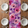 thumbnail image 4 of Table Runner 48 Inches Long for Kitchen Dining, Spring Floral Dresser Scarf Farmhouse, Dining Table Decorations for Wedding/Parties, Watercolor Flowers Leaves Vintage Beige 13 x 48 In, 4 of 8