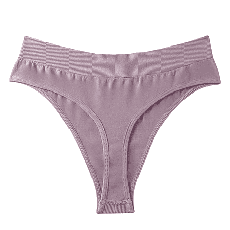 Fulorrnie Underwear for Women Plus Size Seamless Sport Comfort Panty Hipster Banded Waist Breathable Panties Purple M