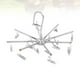 thumbnail image 3 of Percha de acero inoxidable plegable con gancho antideslizante para secar ropa, con 16 pinzas para el hogar y el dormitorio., 3 of 7