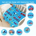 thumbnail image 3 of Kids Throw Blanket Construction Blanket for Boys, 50x60 Inch Fleece Toddler Blanket for Boys Girls, Aircrafts Trucks Cars Printed Quilt Blanket, Comfy Warm Blanket for Kids Birthday Gifts, 3 of 6