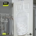 thumbnail image 7 of Smart Design Deluxe Mesh Over The Door Pop Up Hamper with Hook and Adjustable Strap - VentilAir Mesh Material - for Laundry and Clothes - Home - Holds 3 Loads - 17 x 28 Inch - White, 7 of 7