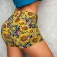 thumbnail image 4 of Naloa Sunflowers Vintage Biker Shorts for Women Seamless Scrunch Short Women’s Yoga Shorts for Gym Running Sport Shorts - X-Large, 4 of 9