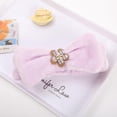 thumbnail image 4 of Diadema de spa - Paquete de 3 bandas para el cabello con lazo para mujer Maquillaje facial Banda para la cabeza Envolturas para la cabeza para ducha Lavado de cara MFZFUKR BST3005049-3, 4 of 5