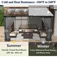 thumbnail image 4 of Kullavik 10' × 12' Hardtop Gazebo for Patio, Wall-Mounted Lean to Gazebo Pergola with Sloping Roof and Durable Aluminum Frame, Large Heavy Duty Awnings for Decks Backyard, Grey, 4 of 9