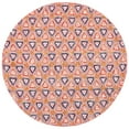 thumbnail image 5 of SAFAVIEH Trace Salazar Geometric Triangles Wool Area Rug, Red/Navy, 3' x 5', 5 of 10
