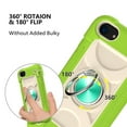 thumbnail image 5 of for iPhone 7, iPhone 8, iPhone SE 2020 Case with Ring Stand, Heavy Duty Military Grade Rugged Shockproof Silicone Rubber Magnetic 360 Ring Kickstand Holder Case for Women Girls, Green, 5 of 8