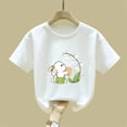 thumbnail image 5 of Kids Girl Boy Easter Egg Tshirts Short Sleeve Tops Tee for Child Boat Neck Graphic Cute Animal Bunny Summer Fall Tee Shirt 2026 Clothes Y2K 7 Years, 5 of 6