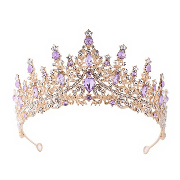 SELIVO Purple Crystal Tiaras & Crowns for Women - Bridal Wedding Tiara Royal Queen Crown Princess Tiara, Quinceanera Coronas - For 15th Birthday, Pageant Halloween Costume