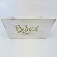 thumbnail image 1 of Believe On Antique Look White Decorative Crate, 1 of 1