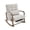 Beige, variant on Homefun Corduroy Rocking Chair Wood Frame with Footrest Adjustable Back Storage Pocket for Nursery Living Room,Mint Green
