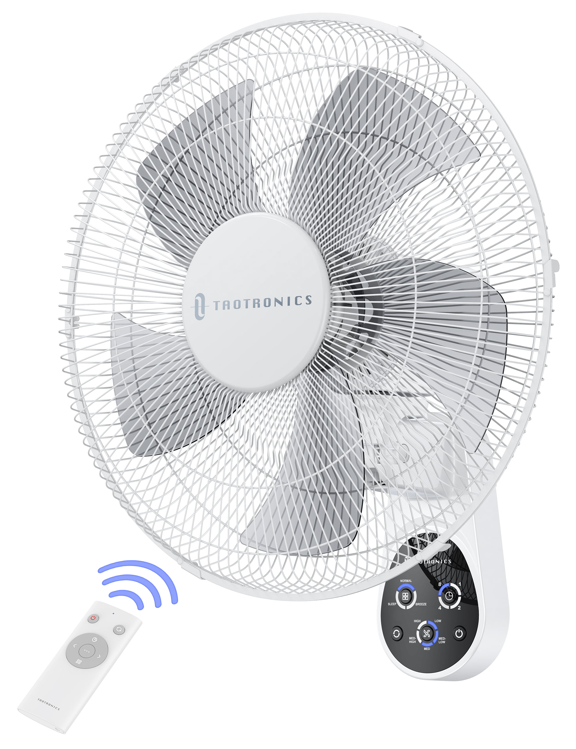 MNS MNS-05 Bladeless Wall Fan Remote Control Timer Wall-Mounted Air Cooler