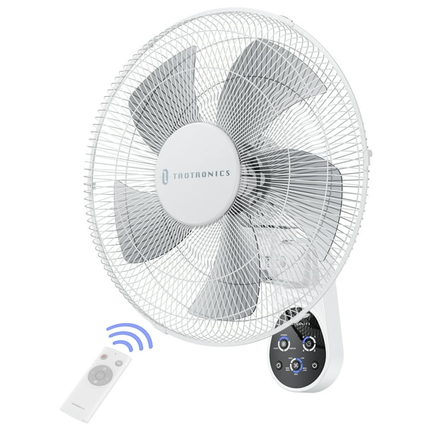TaoTronics 16 inch WallMount Fan with Remote,3 Wind Modes,8 Hour Timer,90 Degree Oscillating