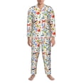 thumbnail image 3 of Fotbe Hello Summer2 Pattern Long Sleeve Pajama Set for Men,Sleepwear Set,2-piece Loungewear Set,Soft PJs Comfy Nightwear with Pockets-XX-Large, 3 of 7