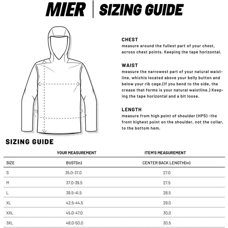 MIER Men's Sun Protection Hoodie Long Sleeve Workout UV Shirts 