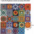 thumbnail image 2 of Tile Sticker for Bathroom and Kitchen, 24 Pcs Wall Stickers Adhesive Tile Mosaic Decorative Cement Tile Adhesive Sticker for Wall Tiles Decor (15x15cm, 2 of 5