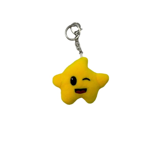 Cute Star Keychain Star Shaped Key Ring Soft Stuffed Star Charm for Backpack Purse Keys Kids