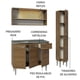 thumbnail image 4 of Mueble de Cocina Compacta Madesa Emilly 137 cm con Tarja de Acero Inoxidable, 4 of 10
