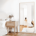 thumbnail image 3 of RACHMADES 71"x32" Full Length Mirror, Full Body Mirror Standing Hanging or Leaning, Aluminum Frame Floor Mirror Wall Mirror Dressing Mirror Gold, 3 of 6