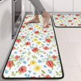 thumbnail image 2 of Kitchen Rugs Sets Of 2,Pioneer Flower Floral Print Pattern Anti Fatigue Kitchen Mat Rugs Non Slip Washable,Decorative Kitchen Floor Mats for Kitchen,Sink,Laundry,17X47 Inch, 2 of 5