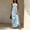 Light Blue, variant on Women's Halter Keyhole Maxi Dress, Empire Waist Gathered Bust, Sleeveless Vacation Outfit, Summer Dress for Women Light Blue XS