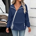 thumbnail image 2 of Sentmoon Light Weight Jacket Windproof Hooded Neck Fall Jackets for Women 2026 Trendy Lined Long Sleeve with Zipper Fall Coats with Pockets for Commuting Work City Walks Weekend Trips, 2 of 9