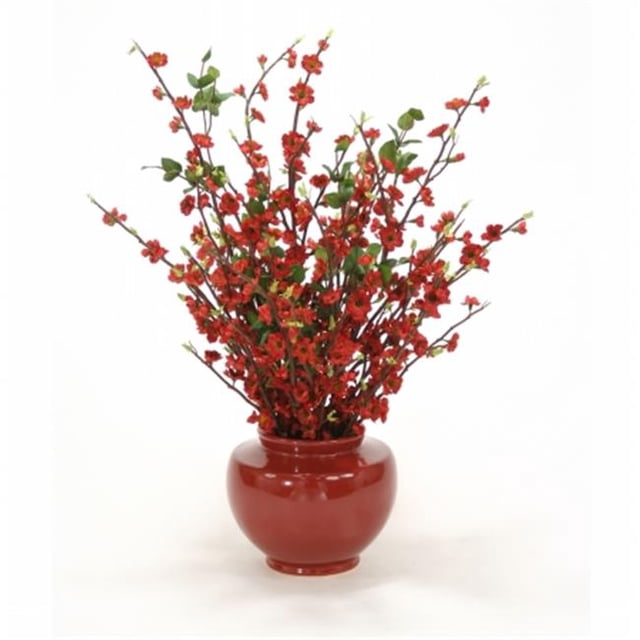 Distinctive Designs Brique de 9881 Internationale Fleurs Rouges dans un Vase Rouge