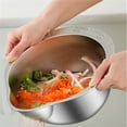 thumbnail image 4 of Ltdhehe Purpose Stainless Steel Kitchen Basin Ideal For Rice Washing Vegetables Draining Fruits With Perforated Bottom And Slanted Design, 4 of 5