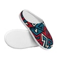 thumbnail image 3 of Lsque Geometric Elements Pattern Womens Comfort Cotton on Scuff With Memory Foam and Anti-skid Sole Slipper-40/41, 3 of 7