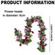 thumbnail image 2 of Dinheiro 2 Piezas Guirnalda de Flores Guirnalda de Rosas Falsas, Guirnalda de Flores Artificiales Vides Artificiales Flores Colgantes Seda Rosa Vid Boda Hogar Oficina Arco Arreglo Decoración, 2 of 5