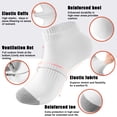 thumbnail image 4 of LWFBDTK Men's Athletic Ankle Socks, Men's Sock, 6 Pairs, Breathable Socks for Running & Training, Size L (9-12.5), White, 4 of 9