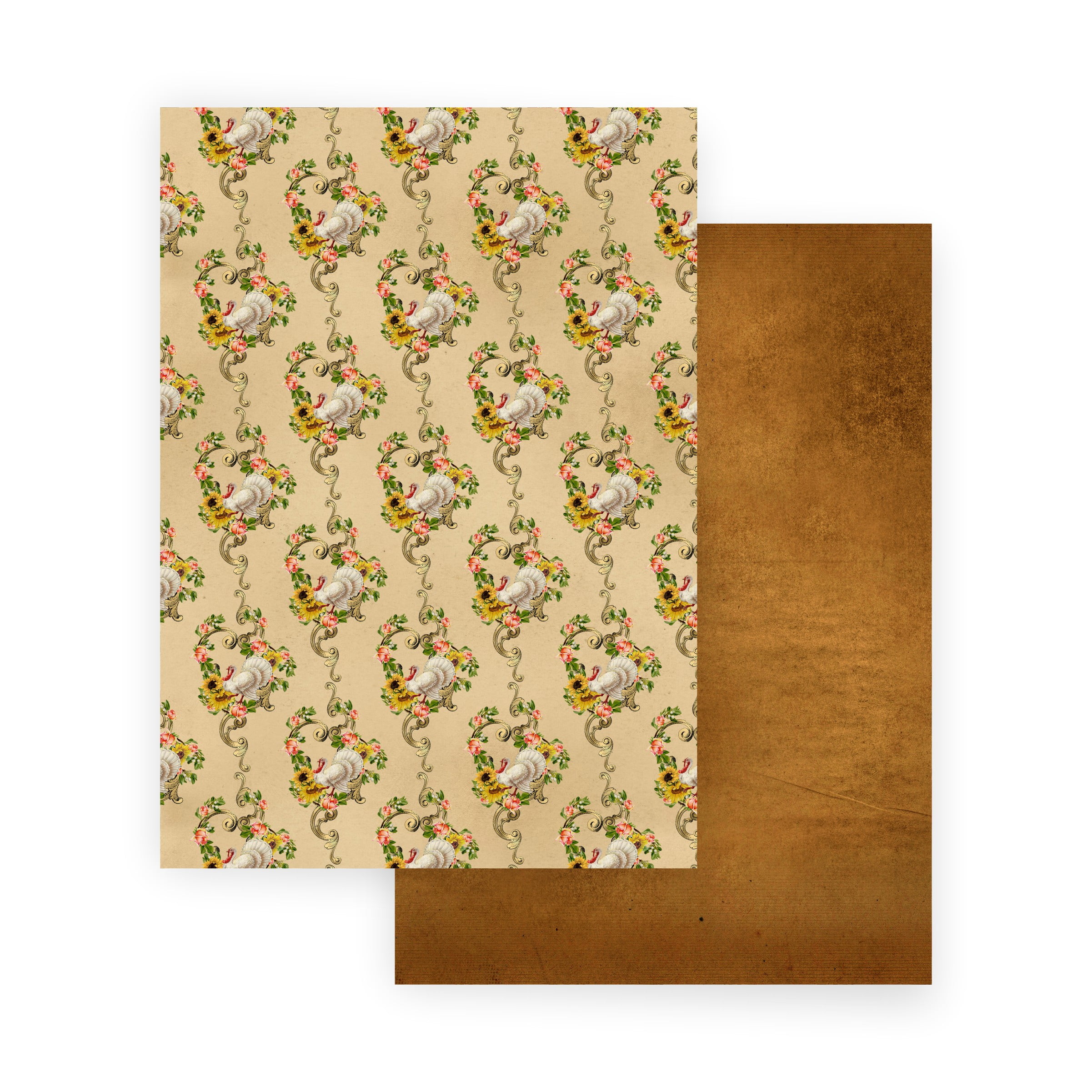 Scrapbooking Paper VINTAGE THANKSGIVING 10 Double Sided Sheets 8.25 x 11.75, Craft Paper, Decoupage Paper, Decorative Paper, Vintage Paper