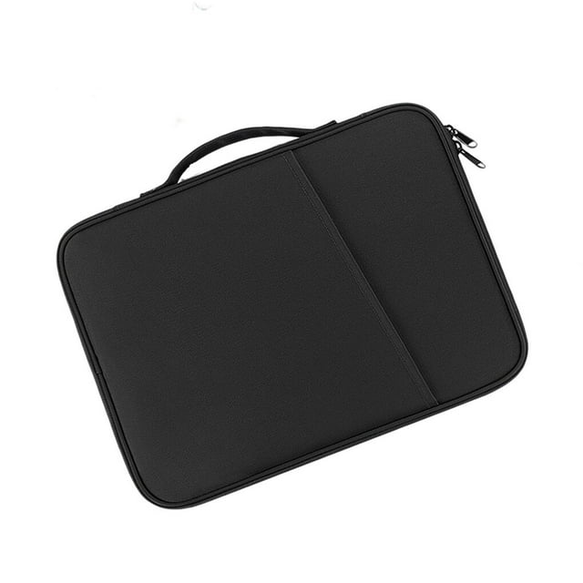 Laptop Sleeve Case Notebook Protective Handbag Zipper Closure Nylon Computer Carrying Bag Protector For Tablet Pouch Black 12.9-13 inch