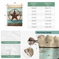 thumbnail image 4 of Texas Star Western Tie Up Curtain Valance for Window,Adjustable Rod Pocket Window Curtains Shades,Vintage Teal Brown Wooden Farmhouse Light Filtering Valance Drapes for Living Room Bedroom 52"x63", 4 of 9