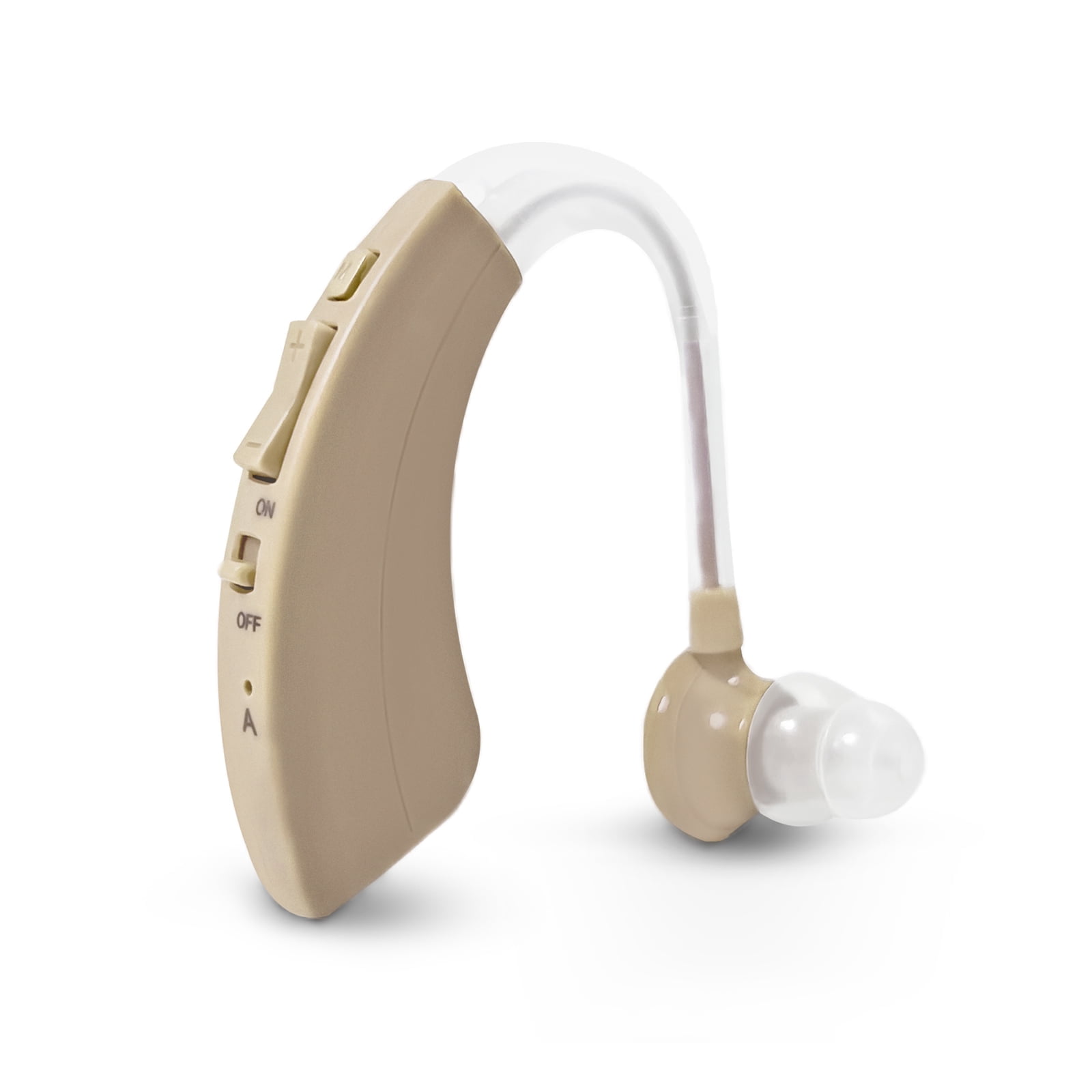 ELCTRTICI Hearing Aids for Seniors, Noise Cancelling Rechargeable Hearing Aid with Multi-Level Volume & Frequency Adjustment, Single, Gold VHP-1220AX