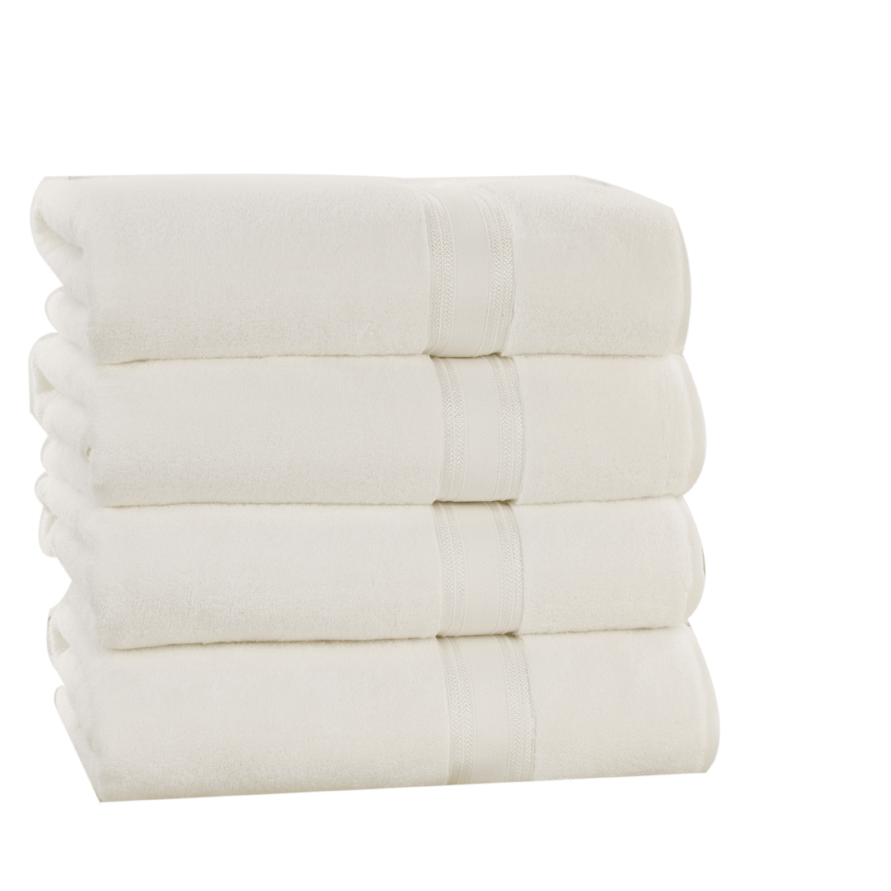 Affinitylinens Soft & Thick Zero Twist Cotton Pack of 4 Bath Towels Chocolate 