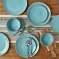 thumbnail image 3 of Infuse 12 Piece Aqua Stoneware Dinnerware Set of Plates Bowls Dishes - Service for 4, 3 of 9