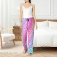 thumbnail image 4 of Fotbe Fun Rainbow Pink Pantalones de Pijama para Mujer, Pantalones de Dormir, Pantalones Pj con Cordón y Bolsillos-XX-Large, 4 of 6