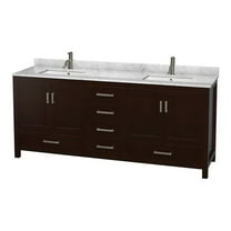 Wyndham Collection Sheffield 80" Metal & Wood Double Bathroom Vanity in Espresso
